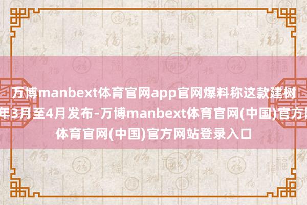 万博manbext体育官网app官网爆料称这款建树原定于2025年3月至4月发布-万博manbext体育官网(中国)官方网站登录入口