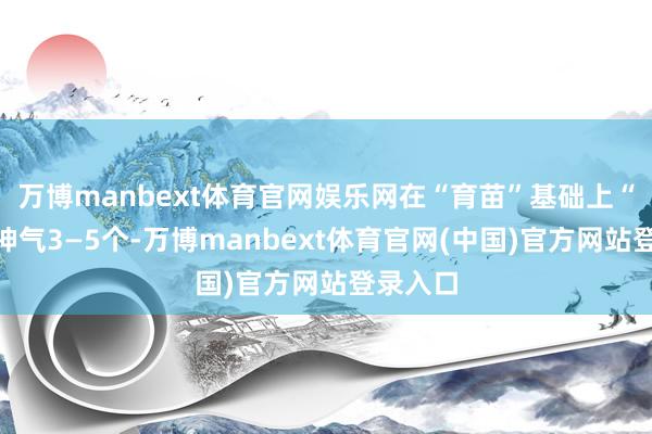 万博manbext体育官网娱乐网在“育苗”基础上“拔节”神气3—5个-万博manbext体育官网(中国)官方网站登录入口