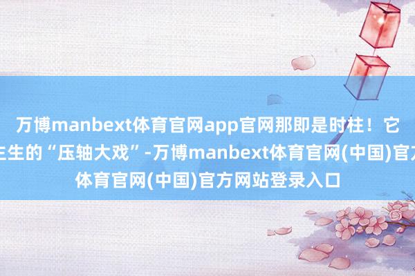 万博manbext体育官网app官网那即是时柱！它就像咱们东谈主生的“压轴大戏”-万博manbext体育官网(中国)官方网站登录入口